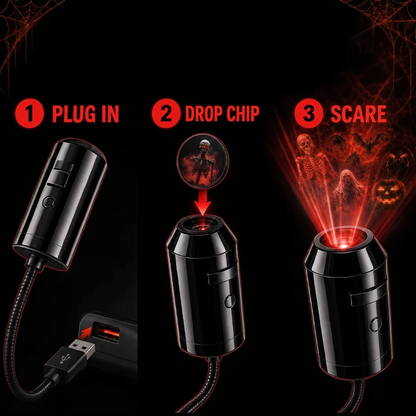 HorrorHead™  - USB Projector